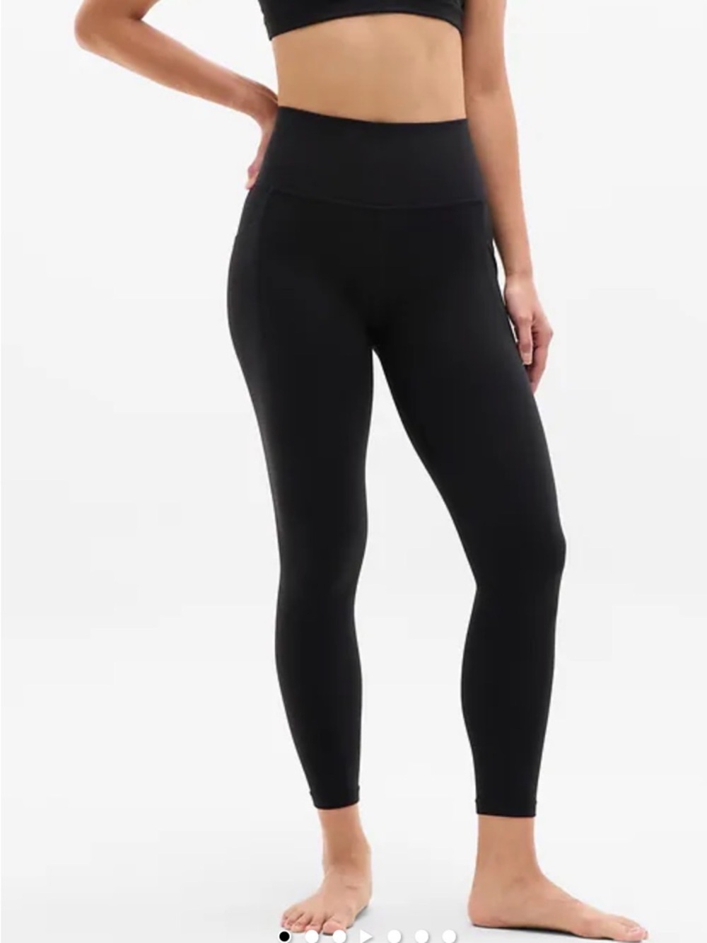 Athleta Black Ultimate Stash 7/8 Tights Small